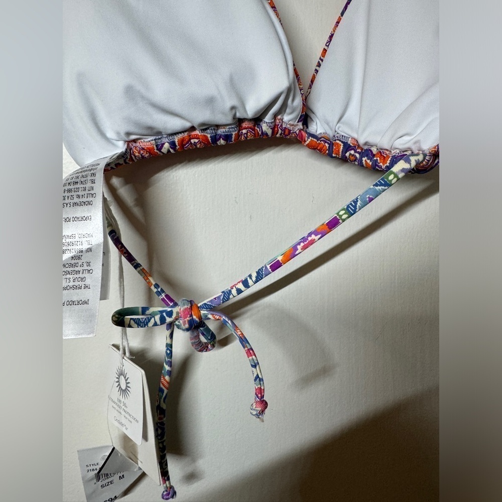 OndadeMar Orange & Purple Patterned Triangle Bikini Top - Picture 13 of 15